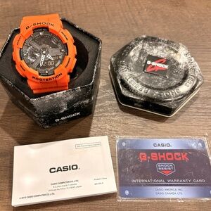 G-Shock Orange and Black Resin Sport Watch